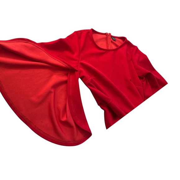 SHEIN Women’s Peplum Top With Open Flounce Sleeve Size Medium - Picture 6 of 10